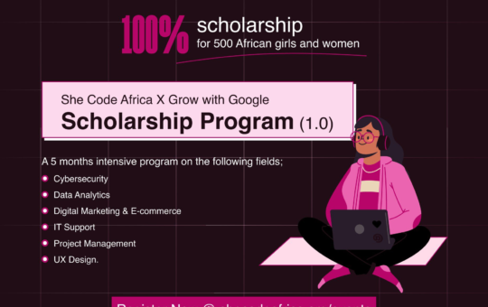 She Code Africa Offers Full Scholarships to 500 African Females