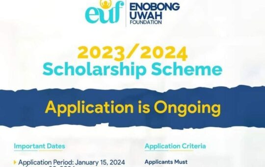 Enobong Uwah Foundation Scholarship Program for Students 2024