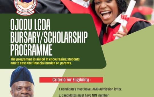 Ojodu LCDA Undergraduate Scholarship Program 2024